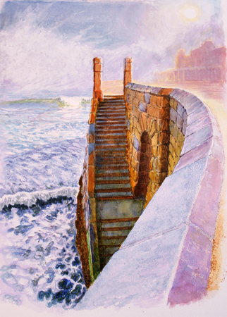 scarborough front spa mist sun sea